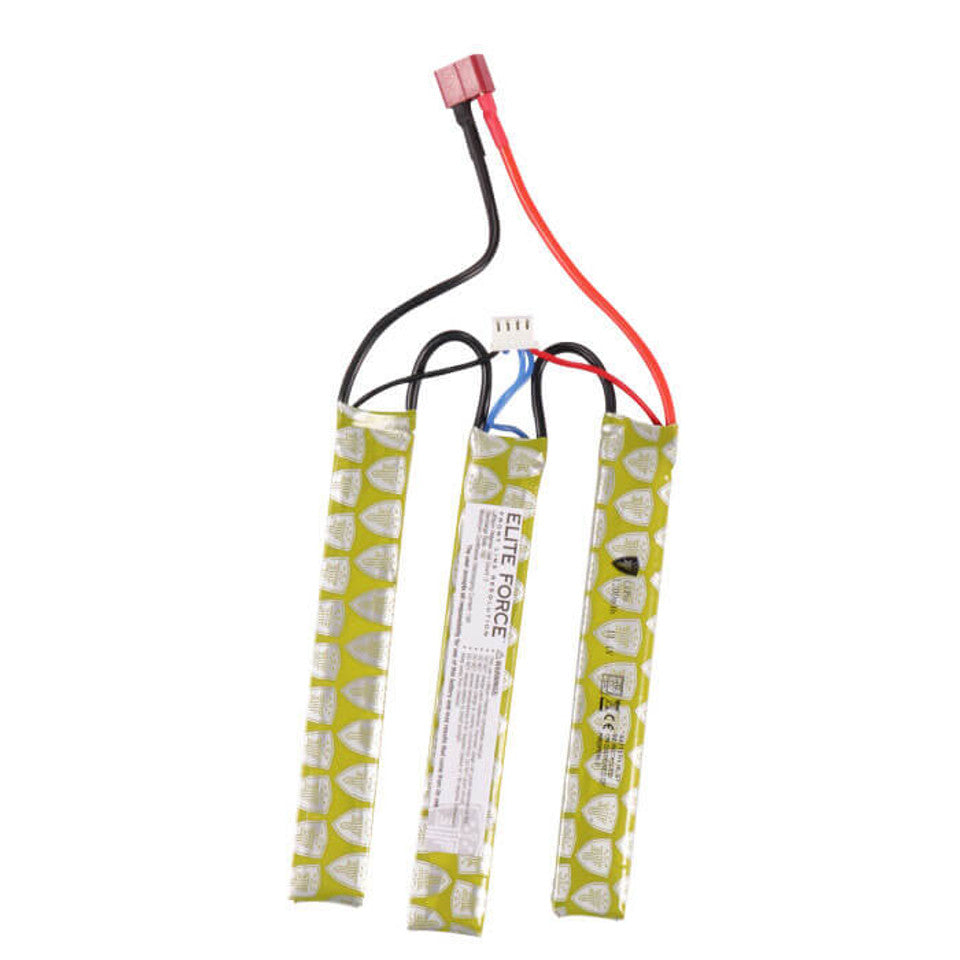 Elite Force 11.1v LiPo 1200mAh 15C Triple Split Airsoft Battery (Deans)