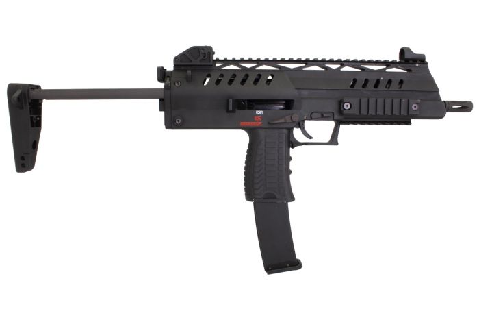 WE-Tech SMG-8 Airsoft GBB Submachine Gun with folding stock extended