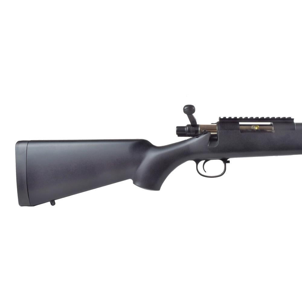 Detailed view of HFC sniper rifle bolt action mechanism and CO2-powered receiver