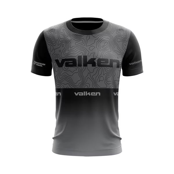 Valken Tech T-Shirt Topo Gray front view lightweight tactical tee