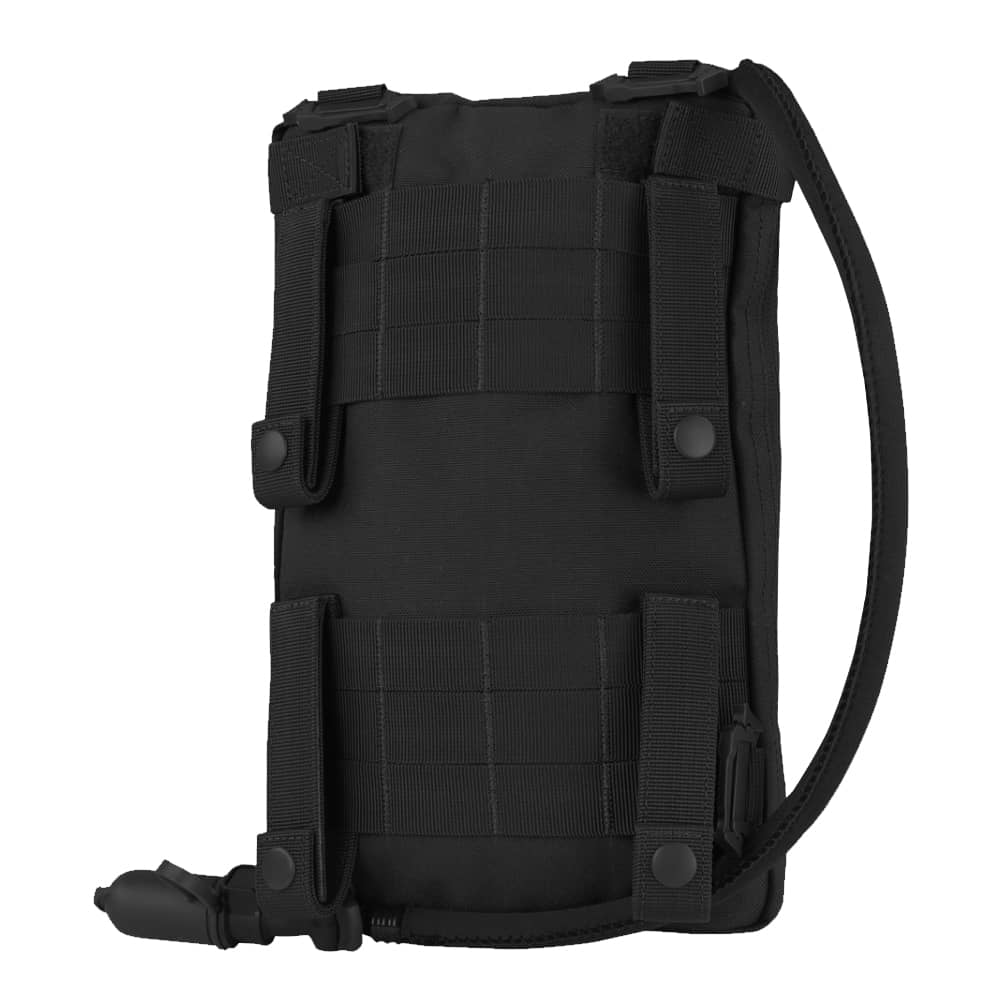 Condor Tidepool Hydration Carrier, Black color, a versatile and weather-resistant hydration pack built for tactical professionals and adventurers seeking reliable hydration