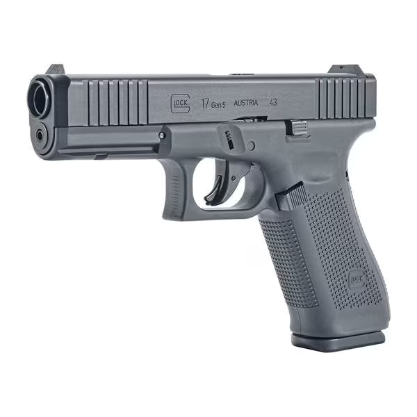 Officially licensed GLOCK 17 Gen5 T4E pistol for tactical paintball and force-on-force training
