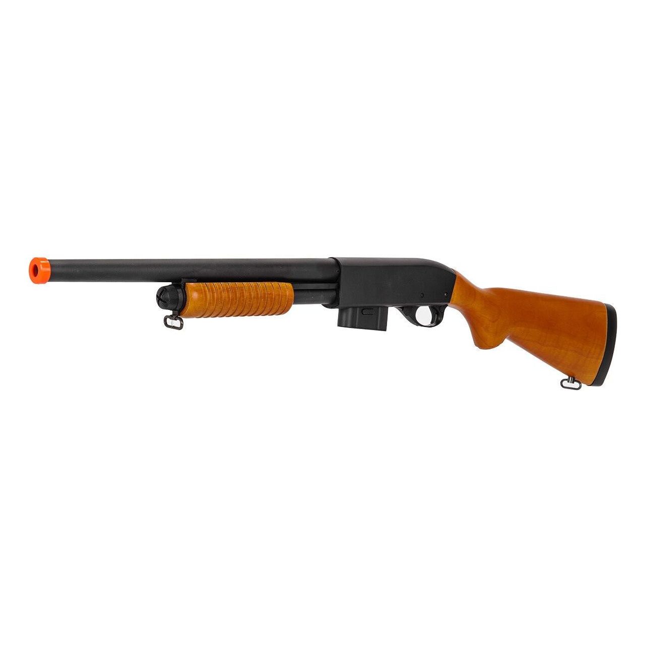 A&K M870 Real Wood Spring-Powered Metal Shotgun
