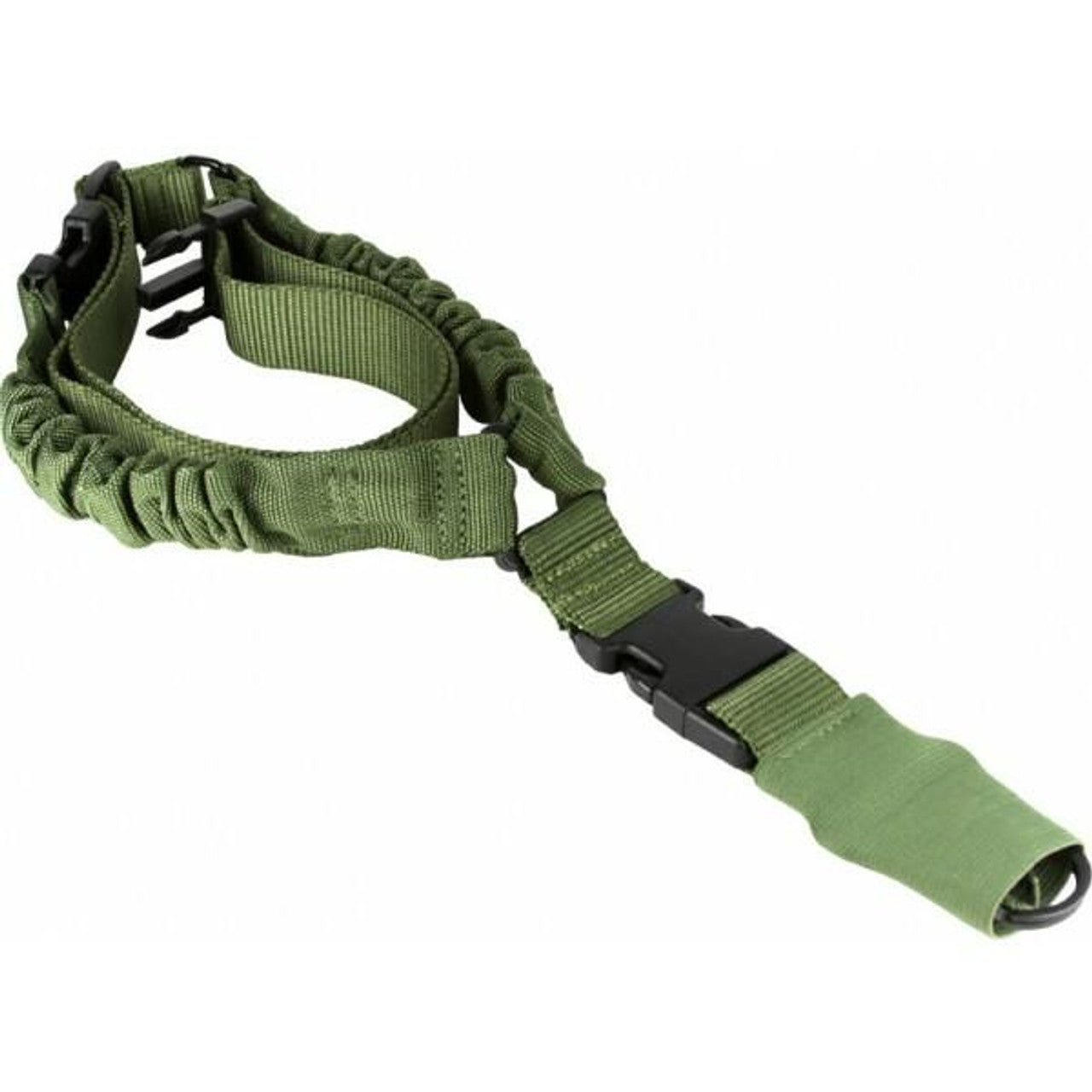 Aim Sports One Point Bungee Rifle Sling Green - Adjustable Tactical Sling