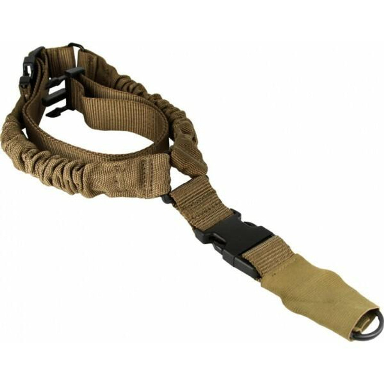 Aim Sports One Point Bungee Rifle Sling - Tan - Adjustable & Durable