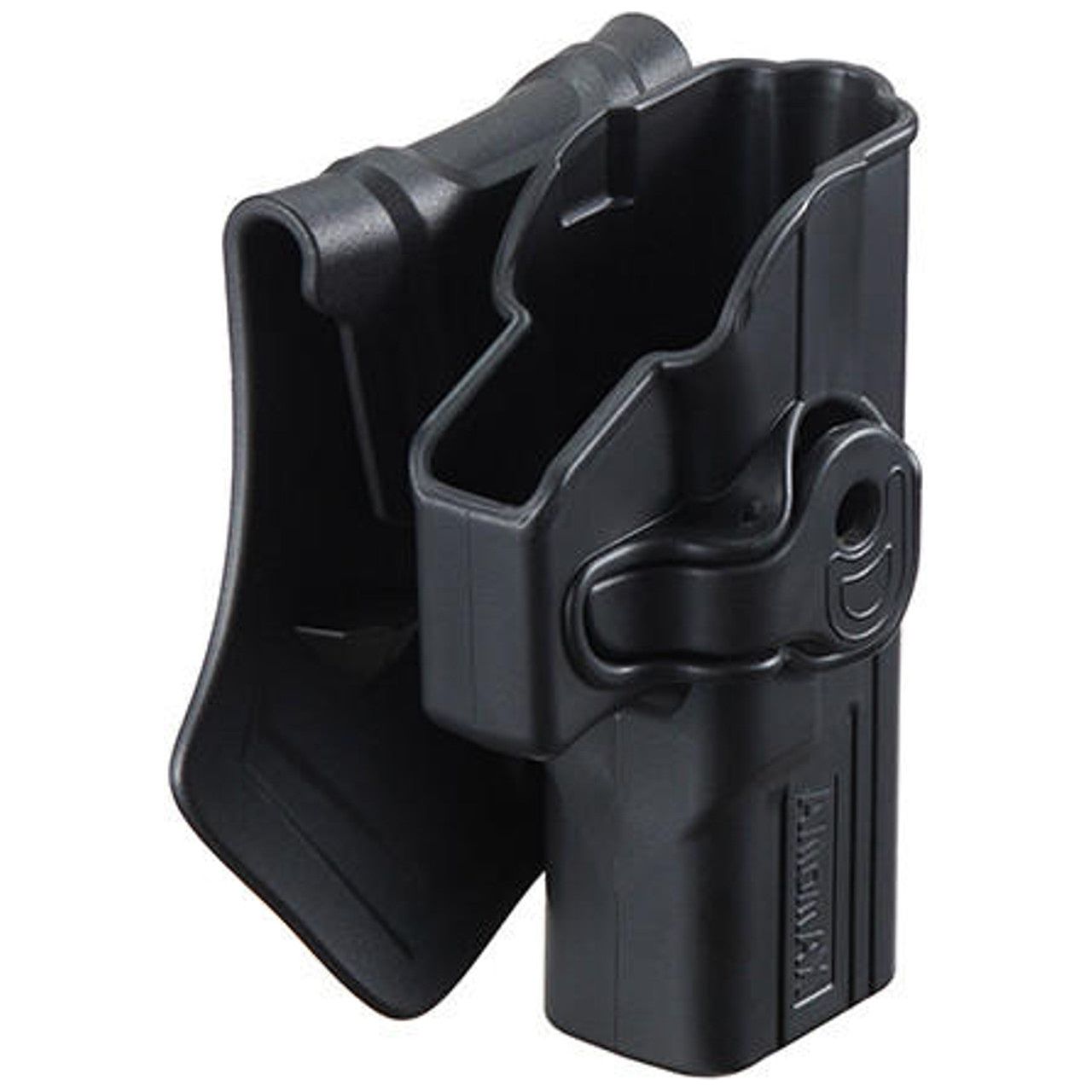 Amomax Right-Handed Polymer Holster for CZ P10C, 360° Rotation, Black