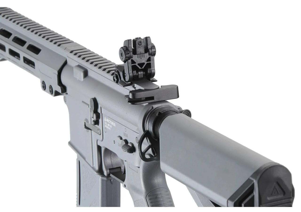 Arcturus LWT MK-I CQB 10" AEG airsoft rifle grey side profile with M-LOK rail view of iron sight