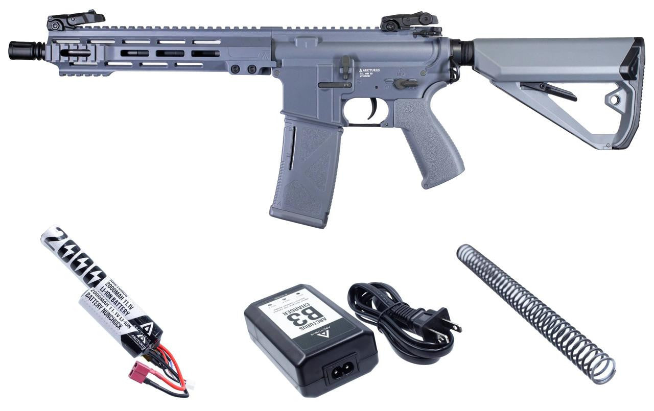 Arcturus LWT MK-I CQB 10-Inch AEG ARC SE Sport Airsoft Rifle Starter Kit in Grey