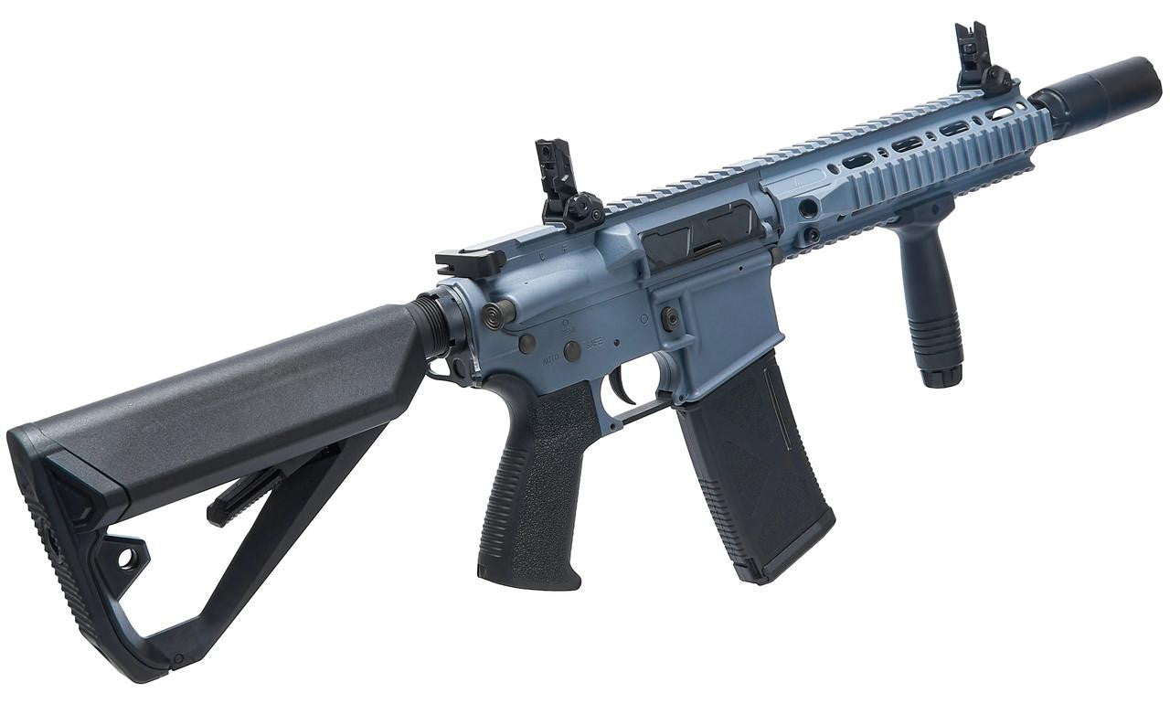 Upper side right angle view of the Arcturus LWT MK-II CQB 10" AEG Rifle