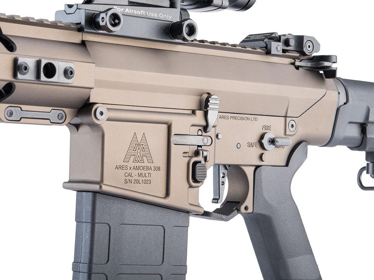 ARES 308S Airsoft AEG Rifle, Tan/Black