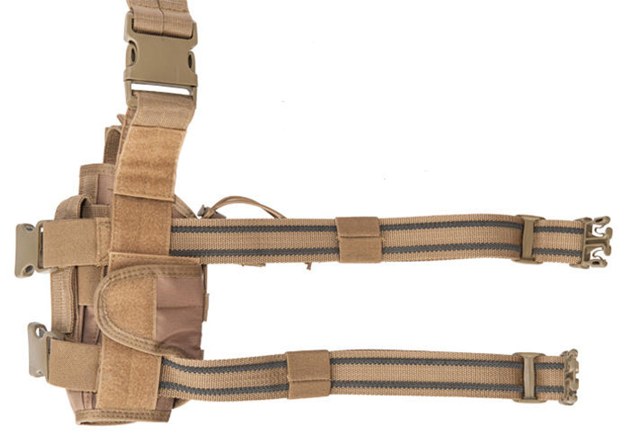 Lancer Tactical 322KN Holster – Durable Coyote Brown Drop Leg Gear