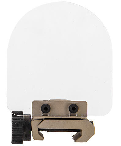 Dark Earth rail mounted lens protector installed in front of red dot sight