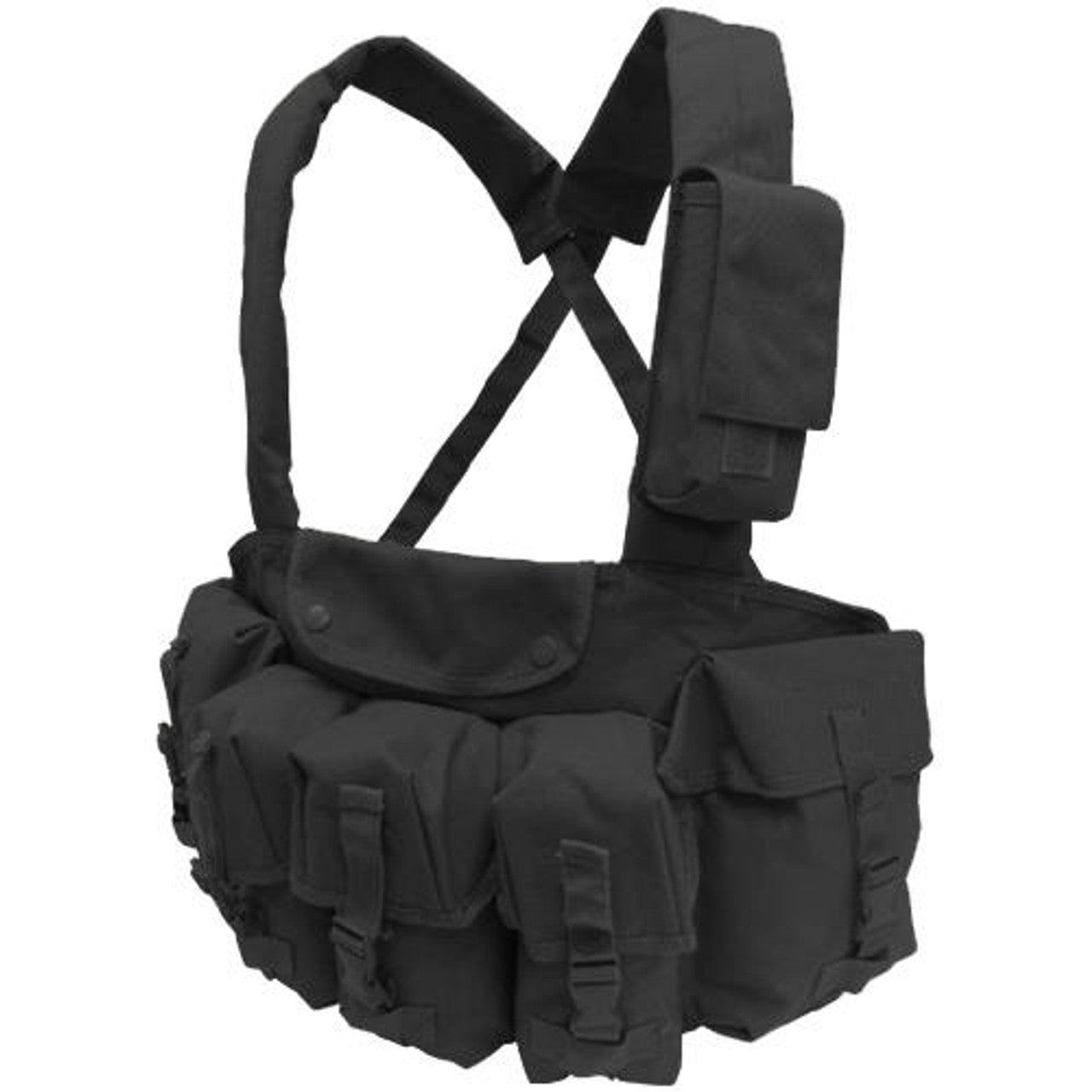 Condor 7 Pocket Tactical Chest Rig in Black – Adjustable, Durable, & Lightweight