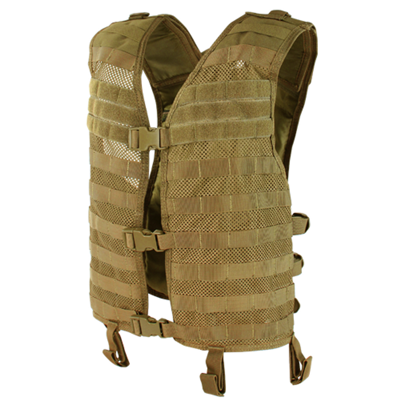 Condor MOLLE Mesh Hydration Tactical Vest in Coyote – MOLLE-Compatible Tactical Hydration Vest with Breathable Mesh Construction