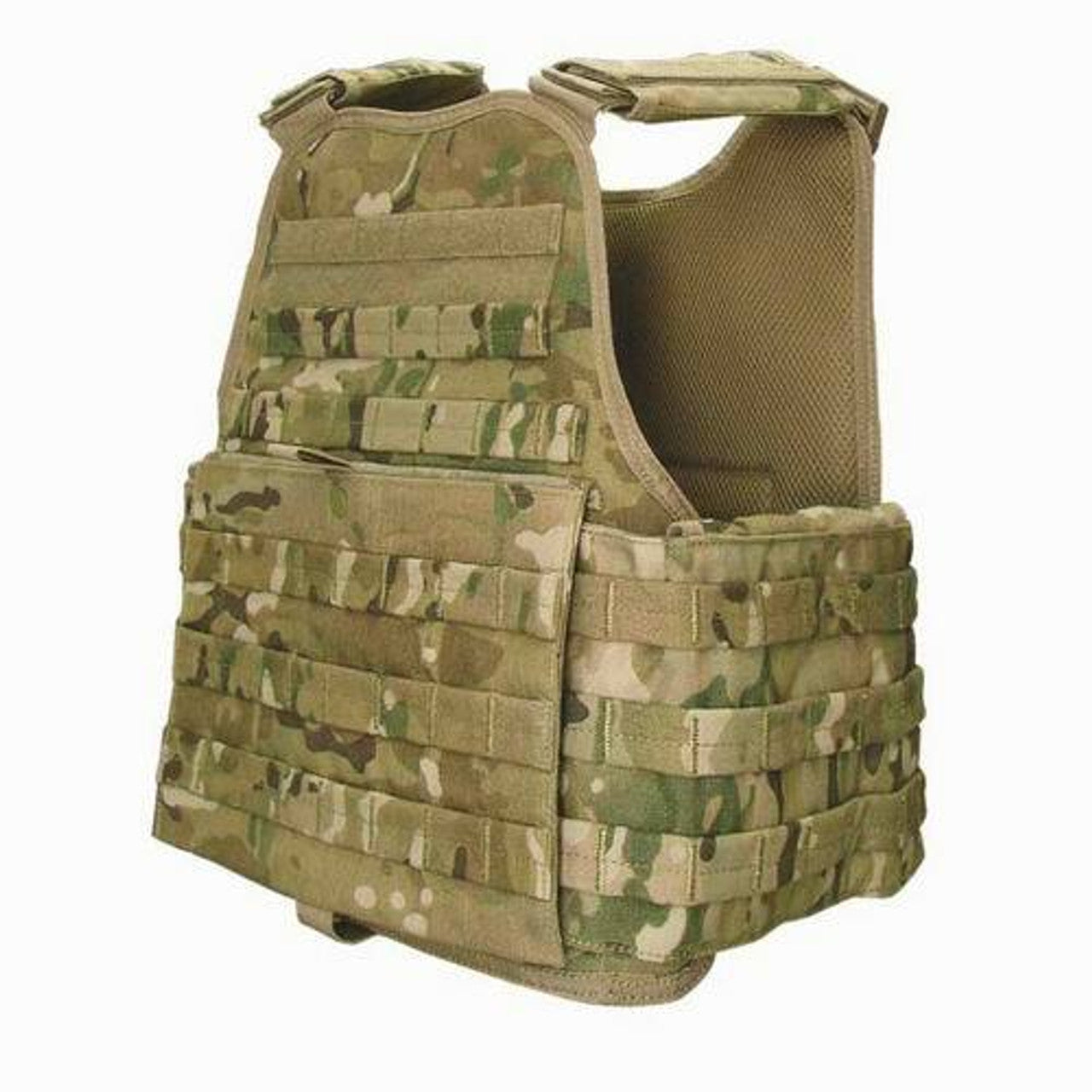 Durable Lancer Tactical 311T2N Tan MOLLE Plate Carrier for Airsoft and Tactical Gear
