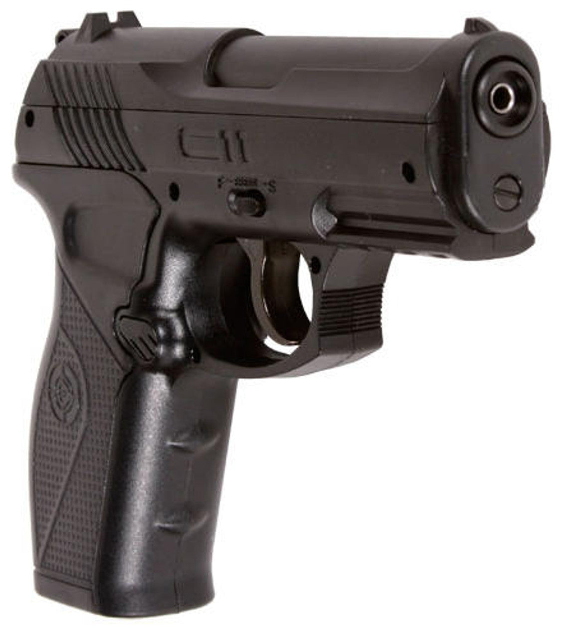 Right angle view of the Crosman C11 CO2 Powered .177 Cal Airgun
