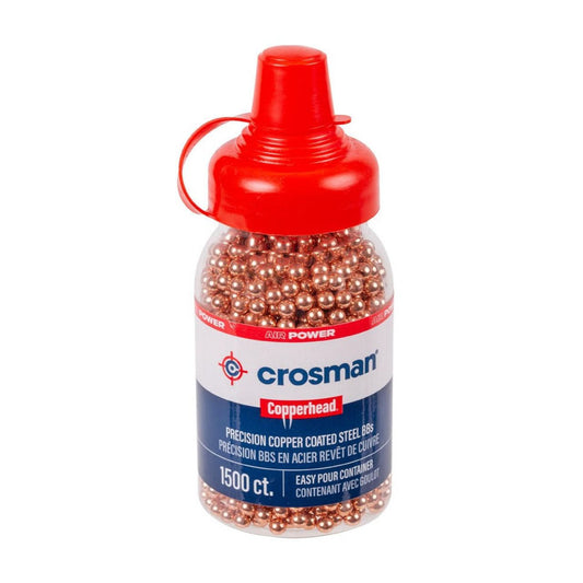 Crosman Copperhead .177 cal 5.1 grain copper-coated steel BBs 1500 count bottle