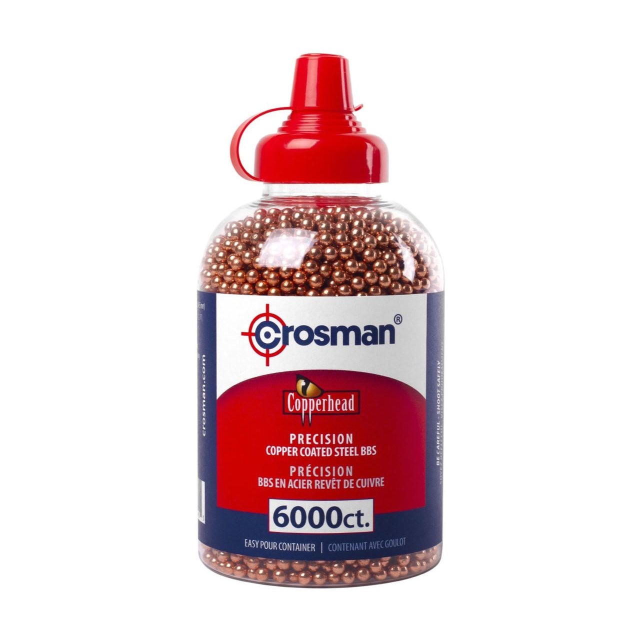 Crosman Copperhead .177 Caliber Copper-Coated Steel BBs 6000 Count Bottle