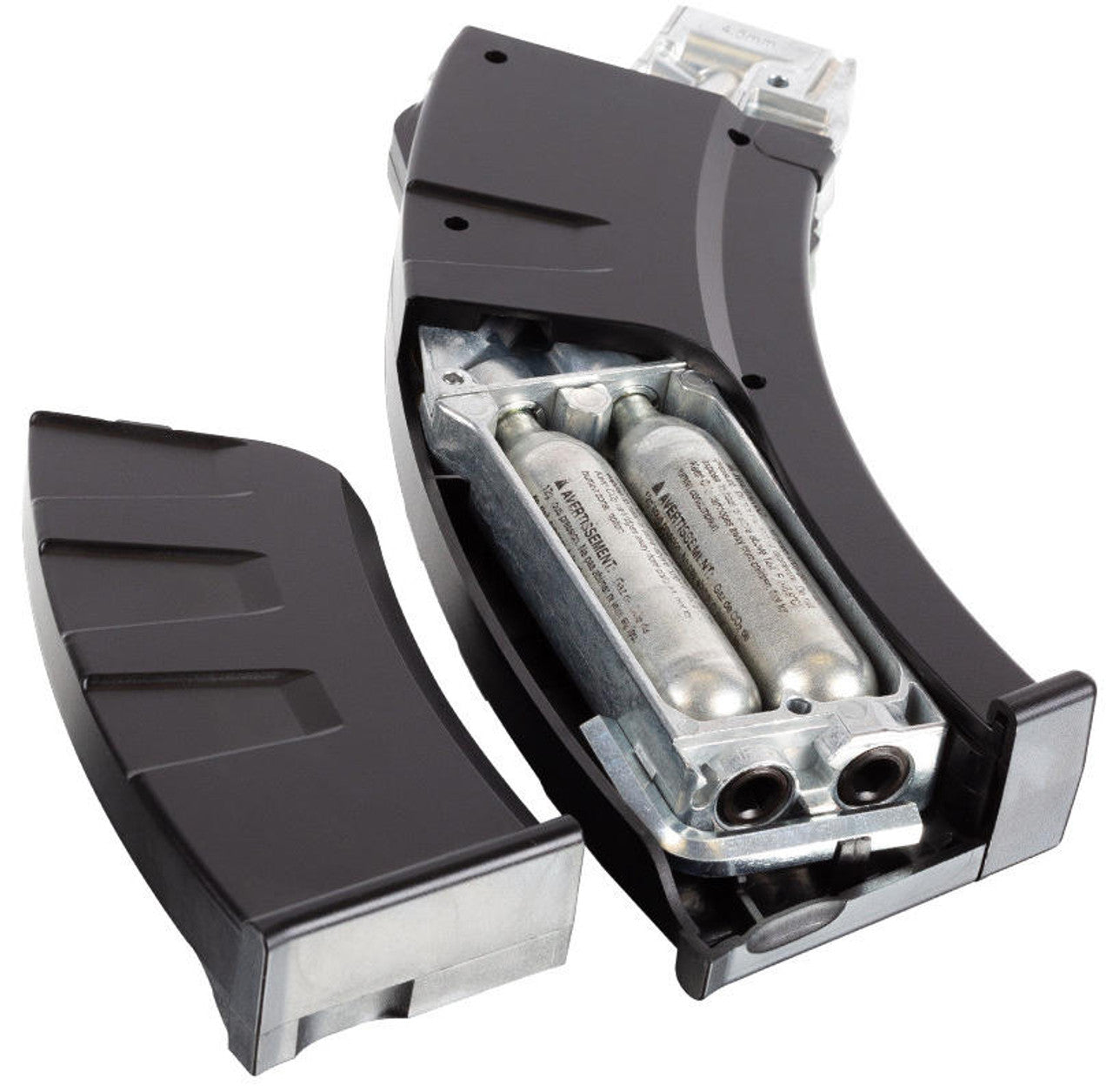 Crosman Full Auto AK1 CO2 Powered 0.177 Cal Airgun magazine with 2 CO2 cartridge installed