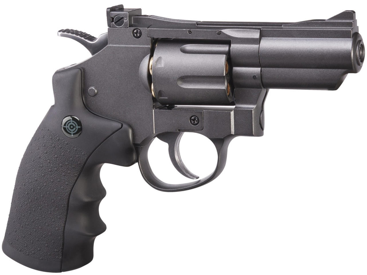 Crosman CO2 Dual Ammo Full Metal Revolver .177 Cal Airgun in black finish