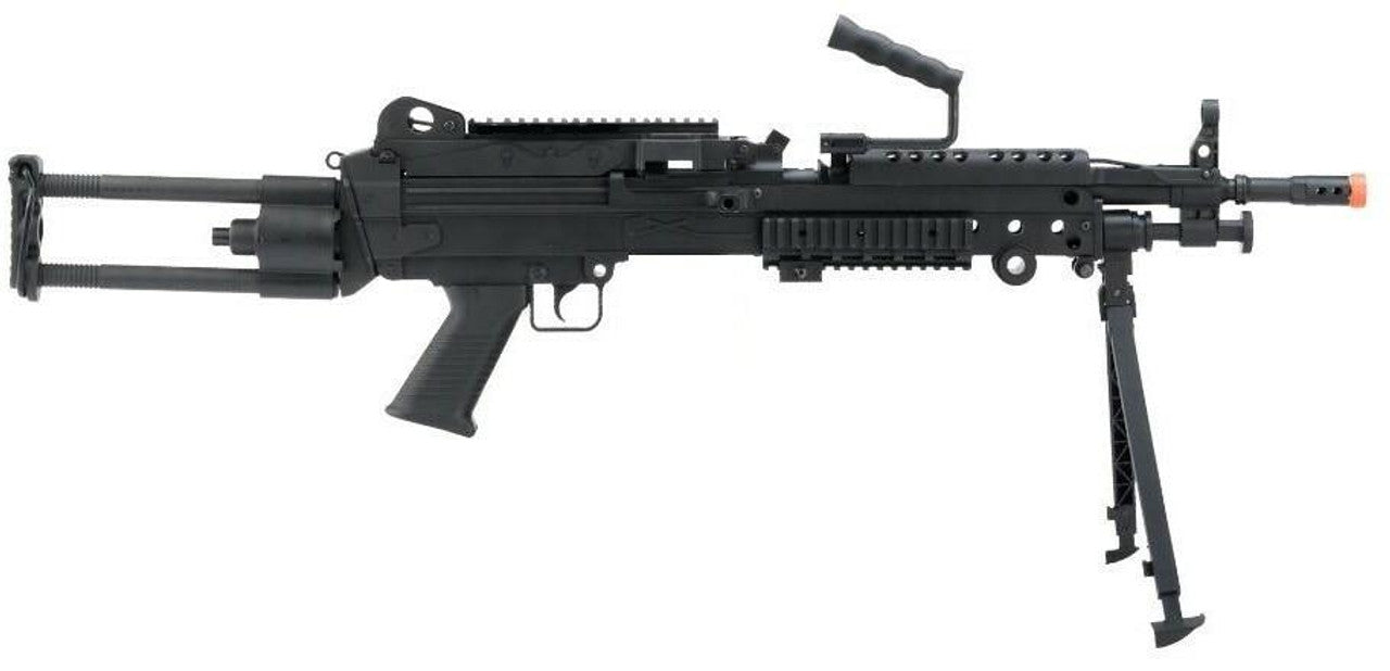 Retractable Para stock on Cybergun M249 airsoft rifle
