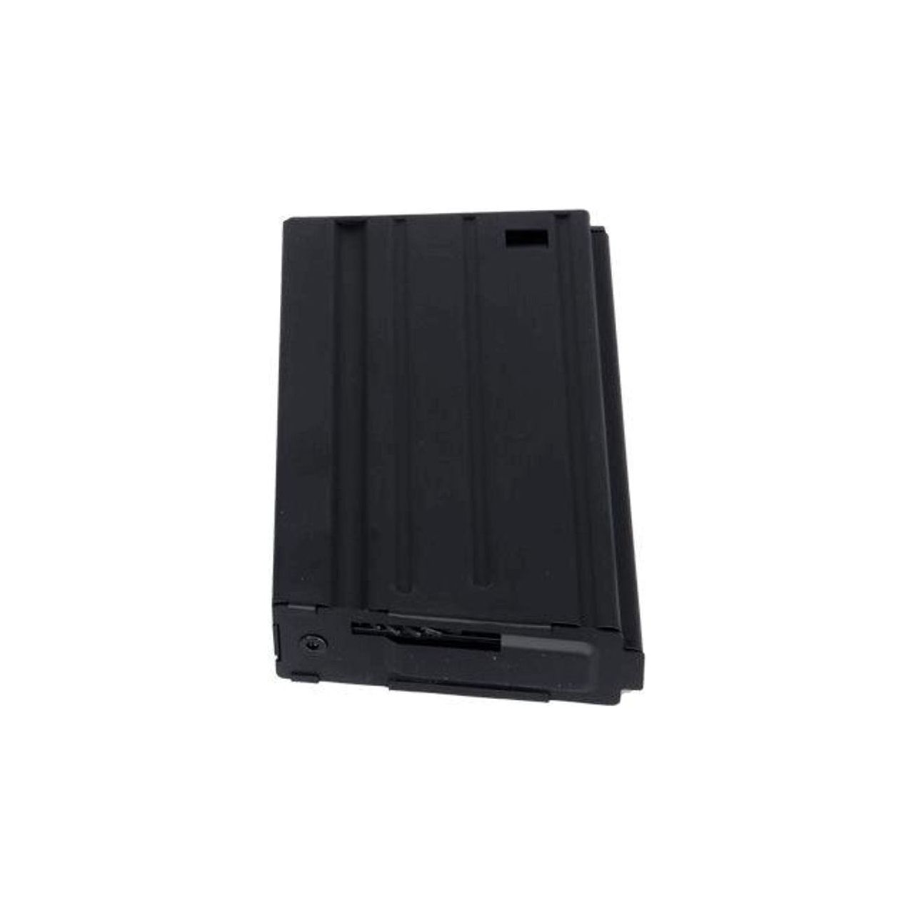 high-capacity metal magazine designed for SR-25 AEG airsoft rifles, capable of holding 470 rounds