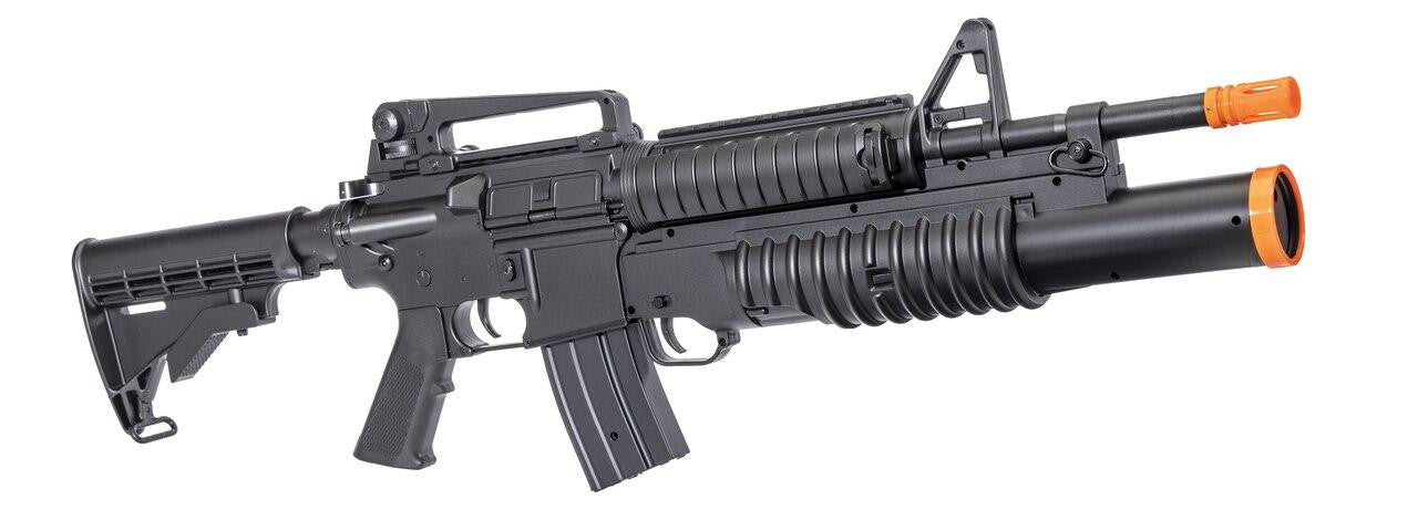 Double Eagle M4 AEG with Underbarrel Tri-Shot Launcher - Black