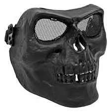 Airsoft Black Avengers Desert Corp Skull Mask Polymer