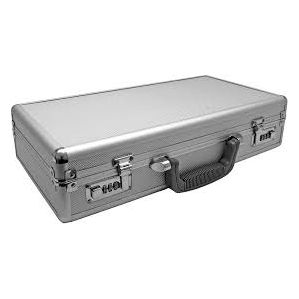 Aluminum Gun Case w/ Combination Lock and Carry Handle, Silver