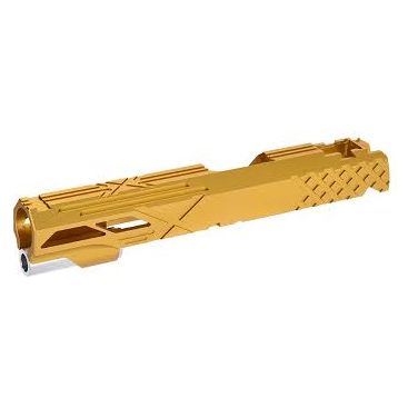 Airsoft Masterpiece Hi-Capa 5.1 / 1911 Custom “X” Standard Slide, Gold