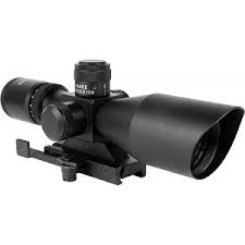AIM Sports 3-9X40 Dual Illuminated Scope with Mil-Dot Reticle, Black