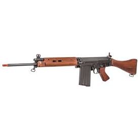 Ares L1A1 SLR FAL Airsoft Rifle, Black w/ Real Wood
