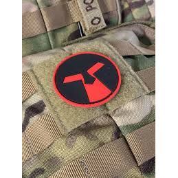 Amoeba PVC Patch, Red & Black