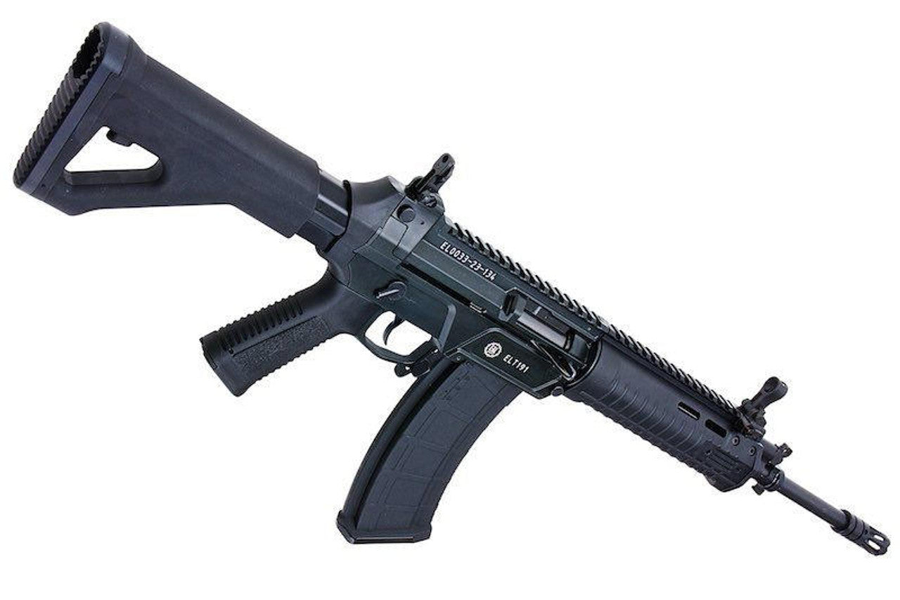 Full-metal E&L ELT191 DPS Dual Powered System HPA/CO2 Airsoft Rifle, black, celebrating the 10-year anniversary with premium craftsmanship and performance