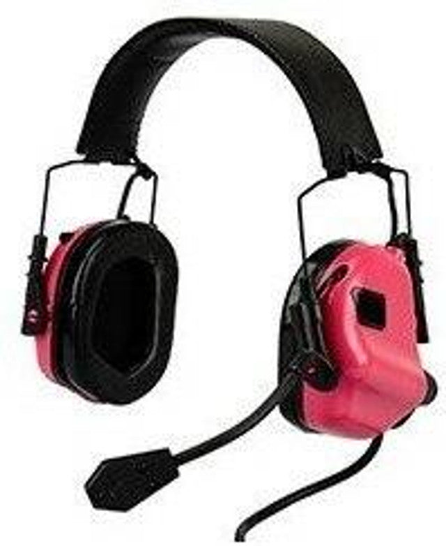 Earmor M32 MOD3 Electronic Communication Hearing Protector Pink Front View – Tactical Hearing Protection with Amplification