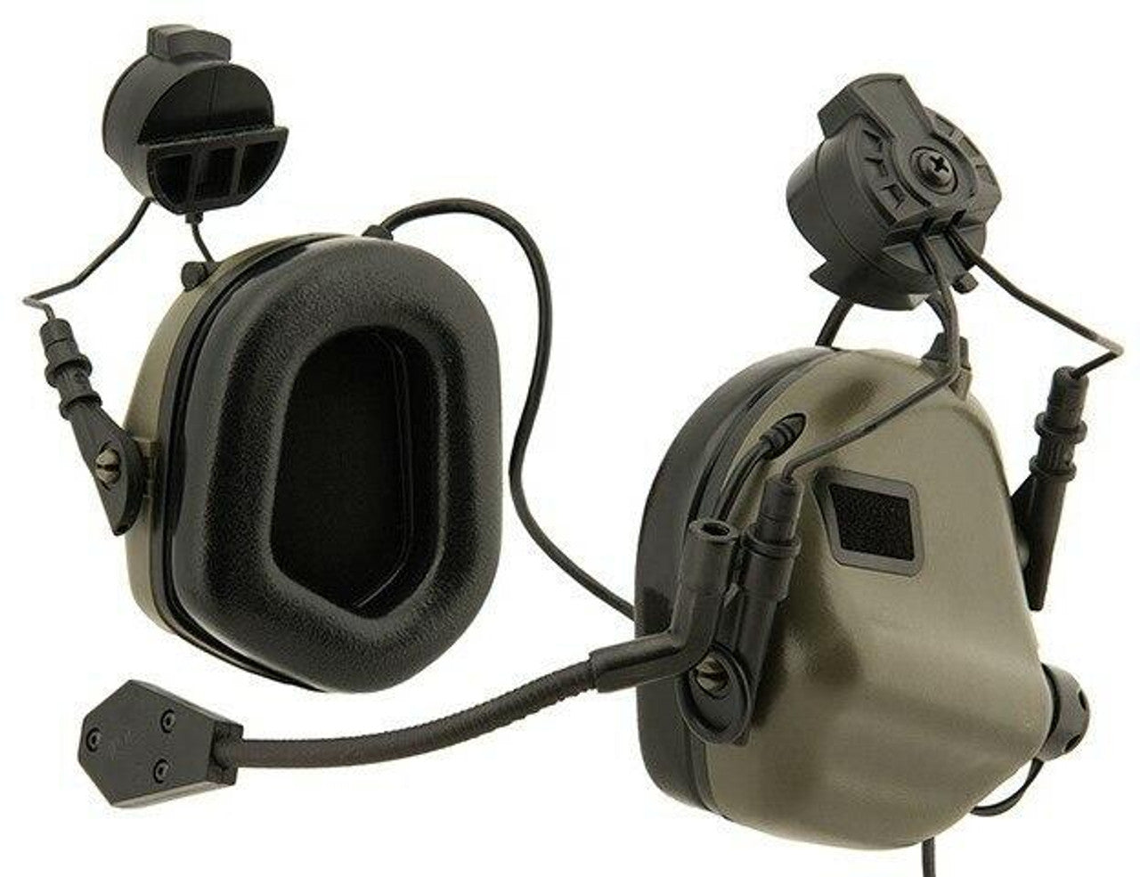 Earmor M32H MOD3 Tactical Communication Hearing Protector Foliage Green Front View