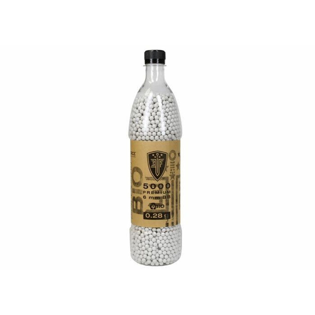Elite Force 0.28g biodegradable white airsoft BBs in 5000-round bottle