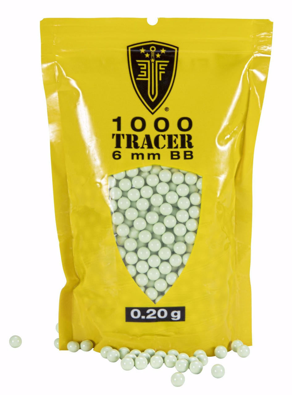 Elite Force 0.20g green tracer BBs ā 1,000 round bag for use with tracer units, sold by Gray Dragon Airsoft