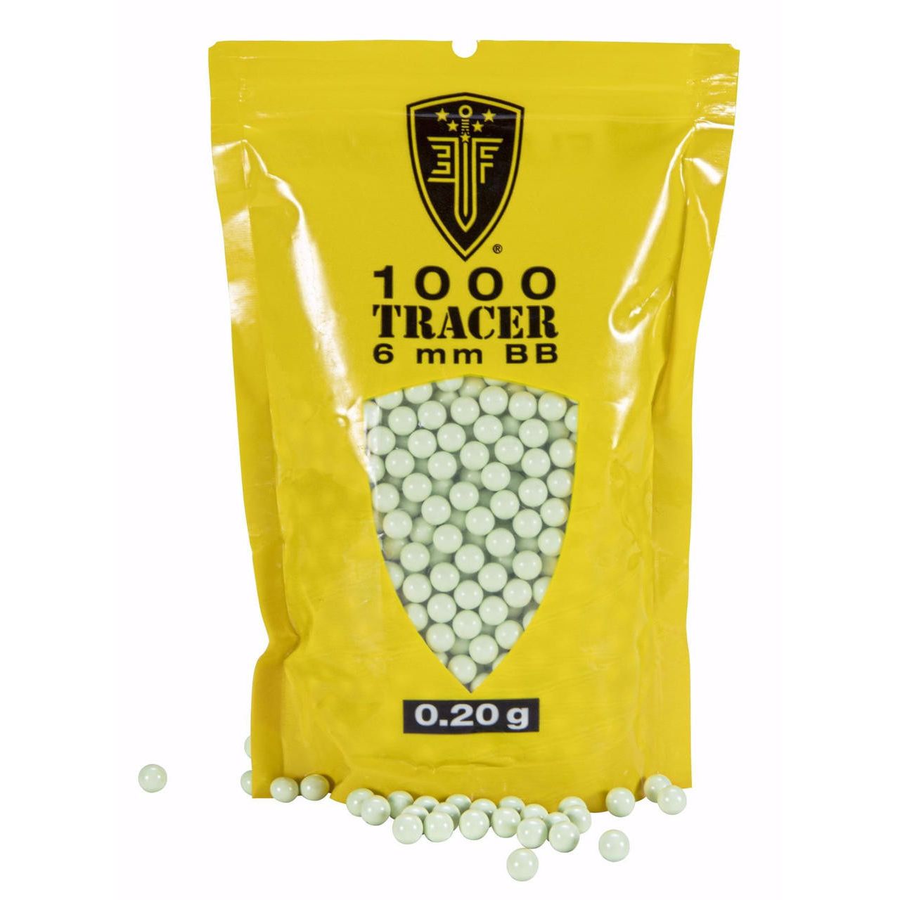 Elite Force 0.20g green tracer BBs – 1,000 round bag for use with tracer units, sold by Gray Dragon Airsoft