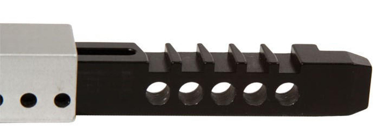 Feimwerkbau P75 5-round .177 caliber air rifle magazine in black, compatible with Feinwerkbau P75 air rifles right angle view of the magazine