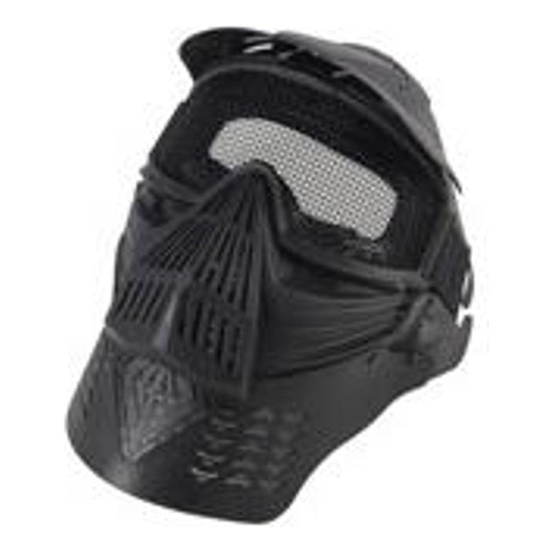 Full Face Mask with Mesh Goggles and Neck Protector, Black
