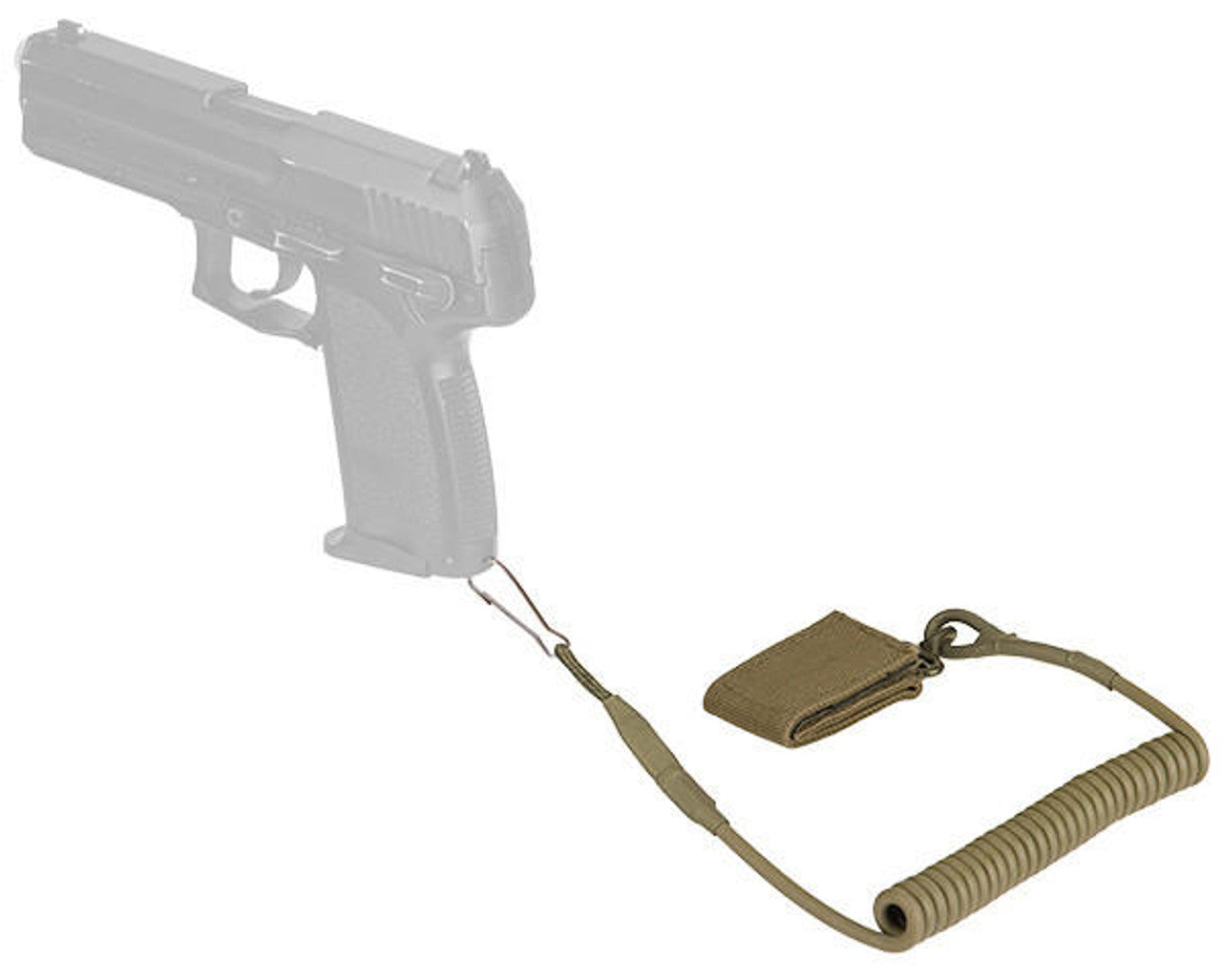 Tan G-Force Pistol Lanyard for Tactical Operations and Quick Access