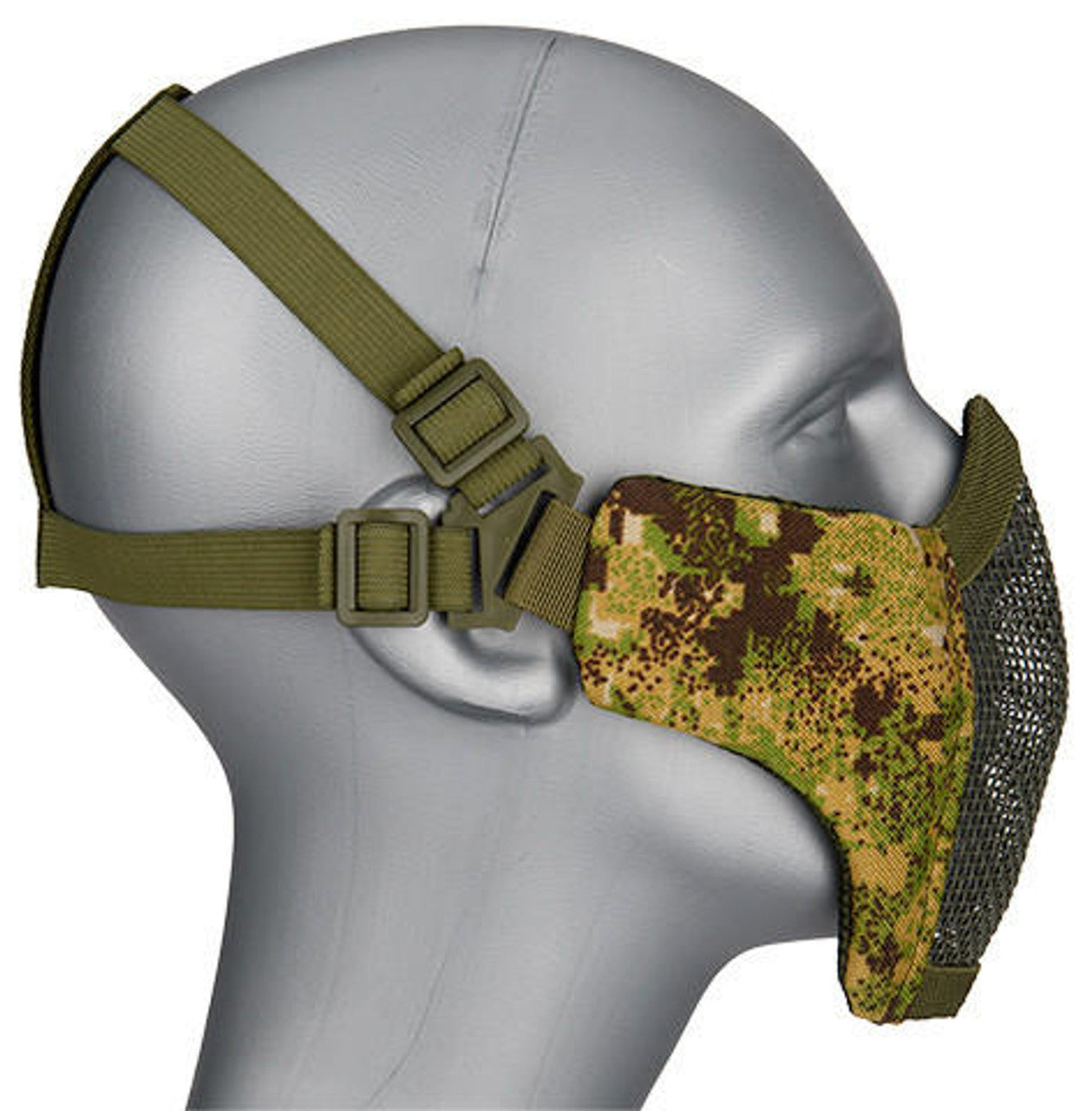 G-Force Airsoft Steel Mesh Face Mask with Greenzone Camouflage and V1 Scout Upgrade