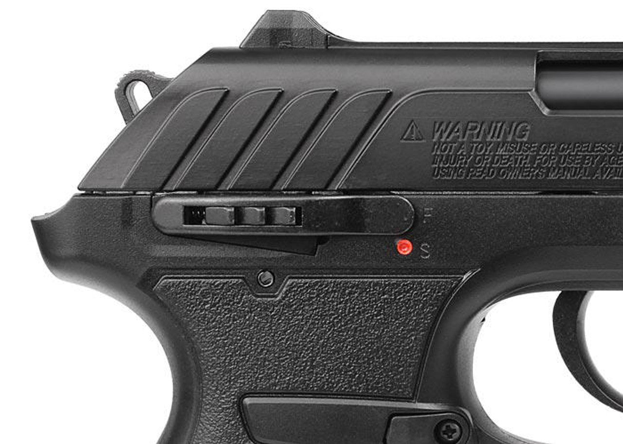 Gamo P-25 CO2 Powered 0.177 Cal Air Pistol view of the fire and safety switch