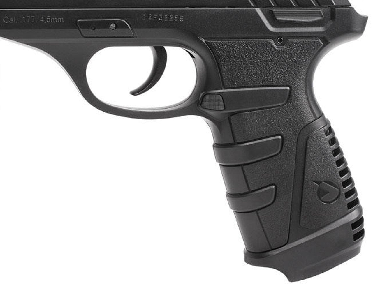 Gamo P-25 CO2 Powered 0.177 Cal Air Pistol view of pistol grip and trigger