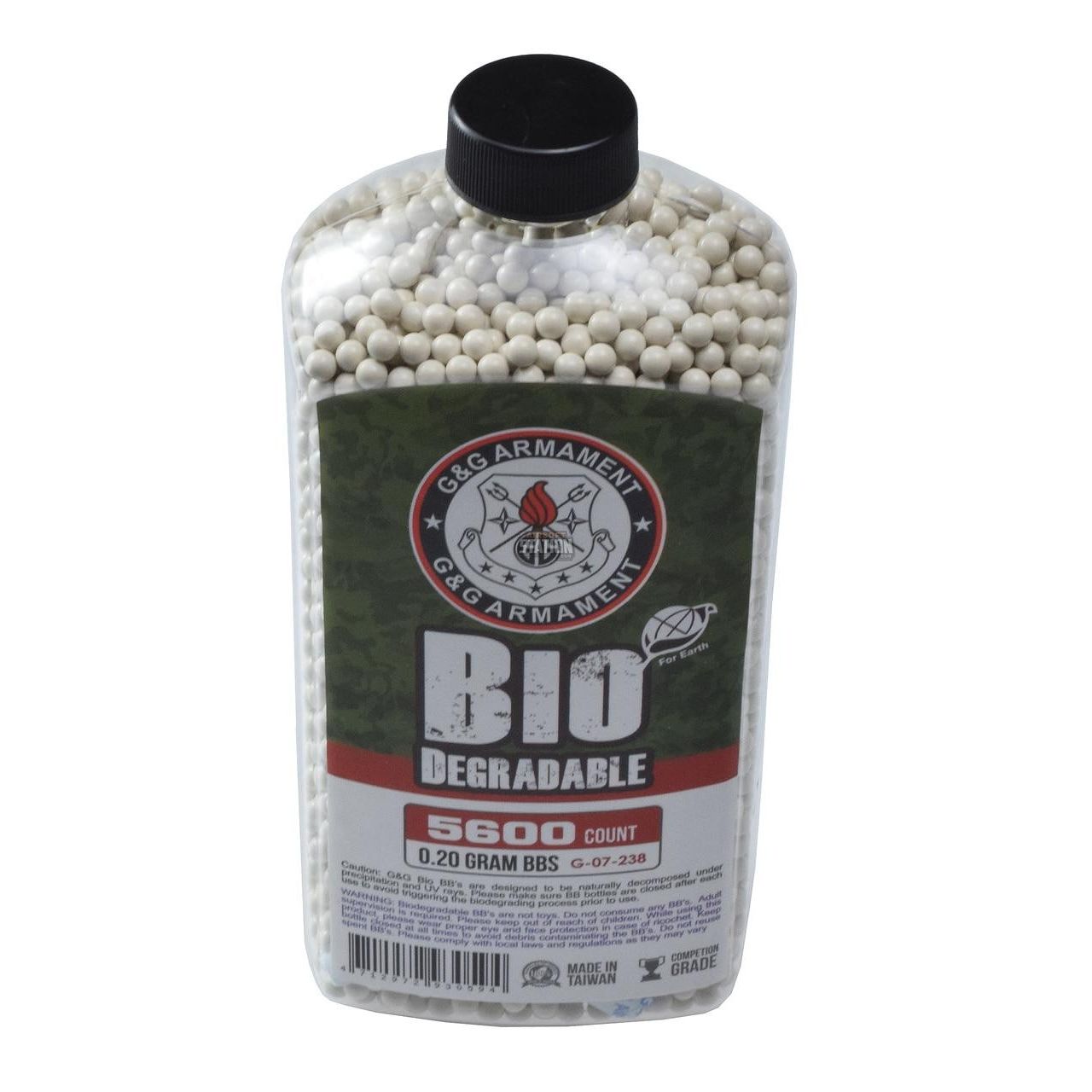 G&G Perfect 0.20g Biodegradable Airsoft BBs – 5600 Rounds, White