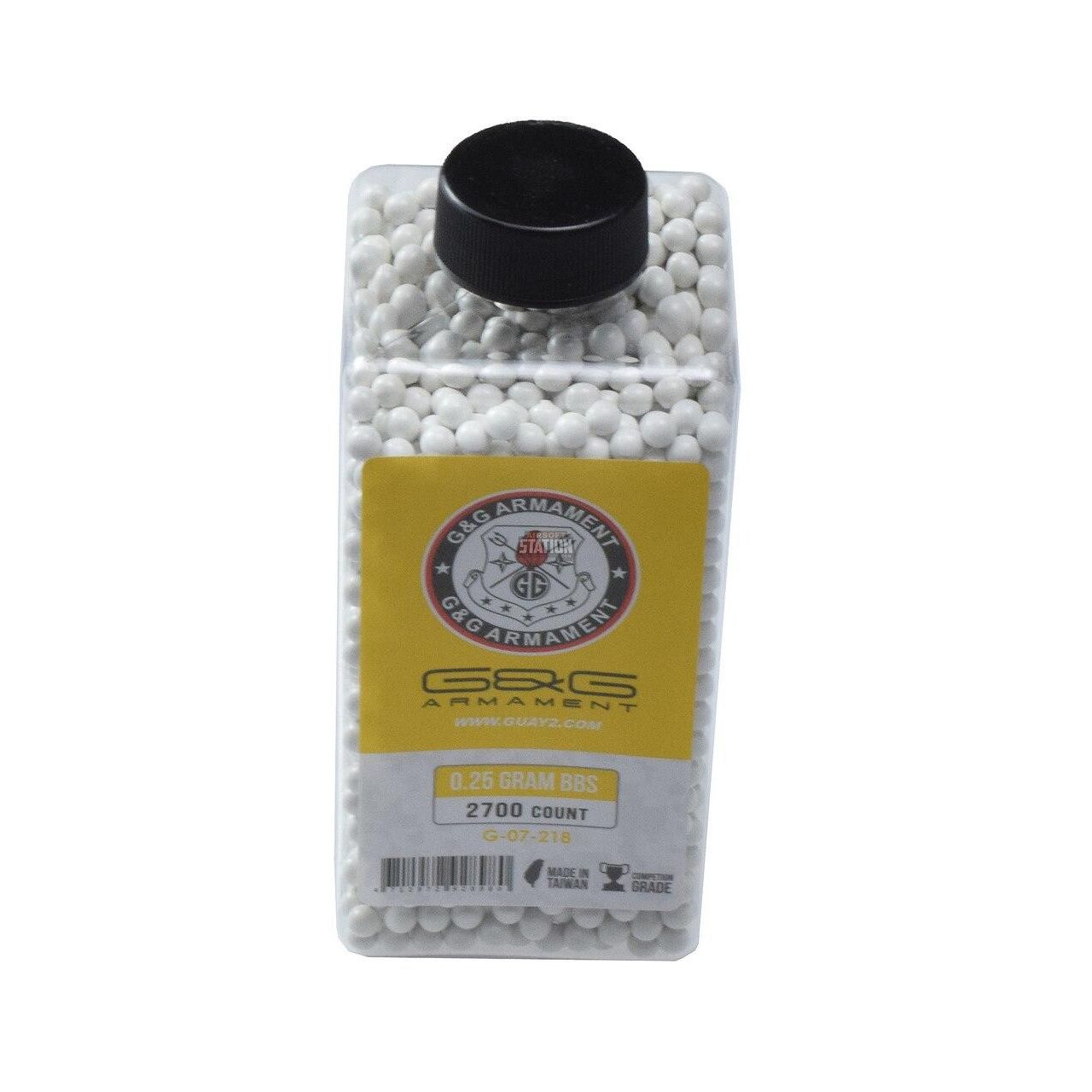 G&G 0.25g white BBs 2700 round bottle