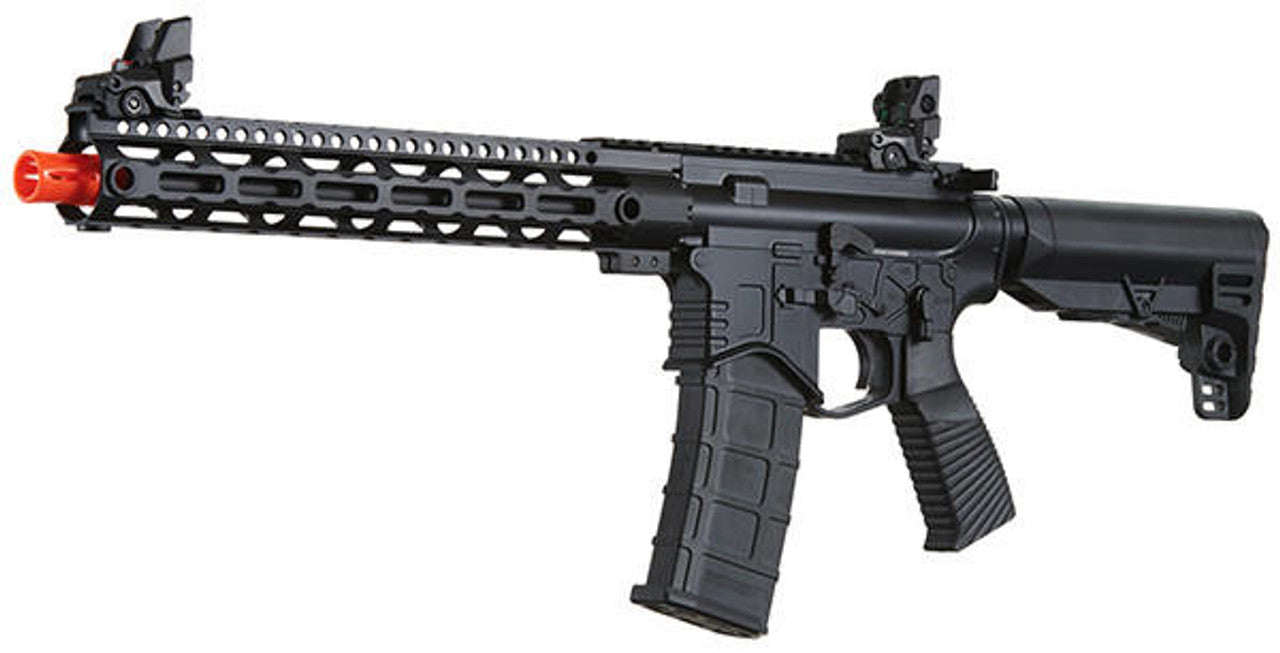 Gas blowback M4 airsoft rifle by Golden Eagle featuring CNC machined M-LOK handguard