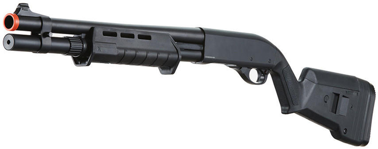 Golden Eagle M870 MP Gas Airsoft Shotgun full side profile - left side view