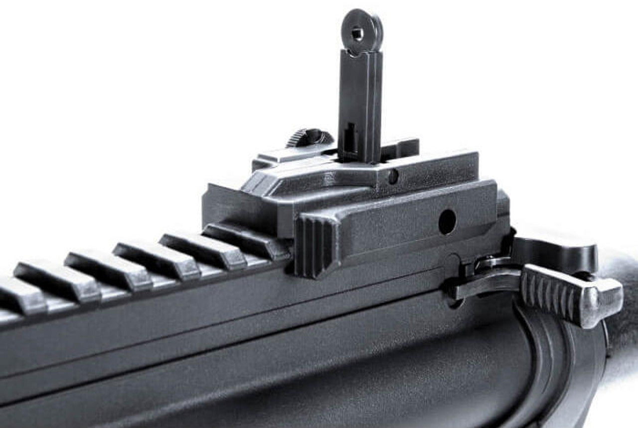 Rear view of Detailed view of the HK 416 .177 CO2 Air Rifle